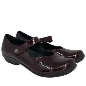 DANSKO Shoes Mary Jane Burgundy Red Patent Leather Size 39